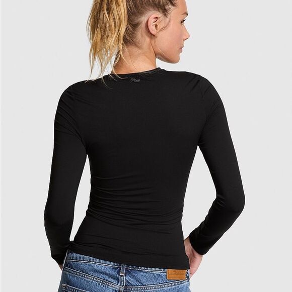 Victoria Secret Pink Long Sleeve Top White XL NWT - Picture 2 of 5